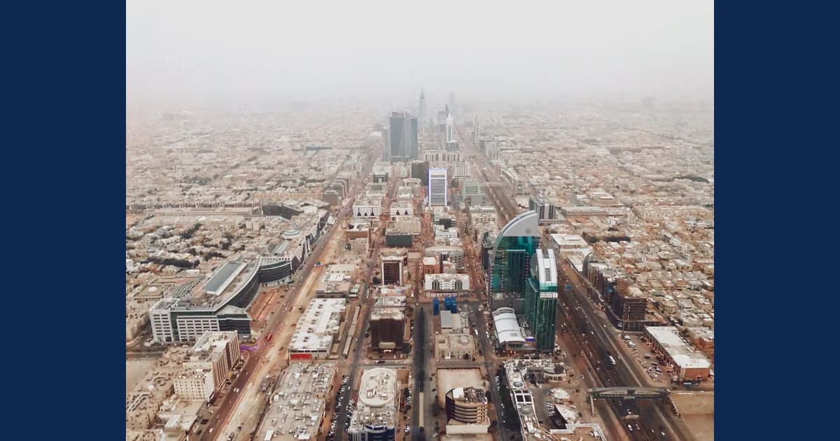 Vue de Riyad et de ses gratte-ciel, en Arabie saoudite.