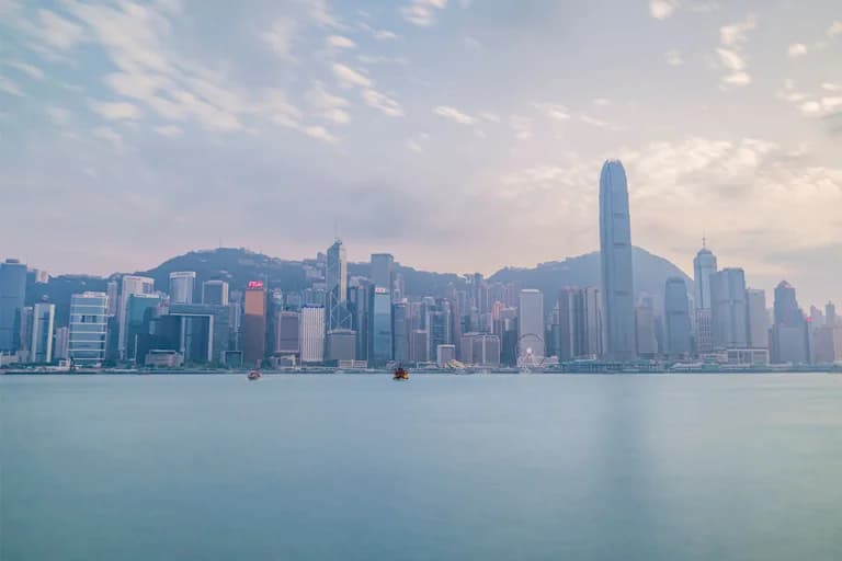 Vue de Hong Kong et de Victoria Harbour.